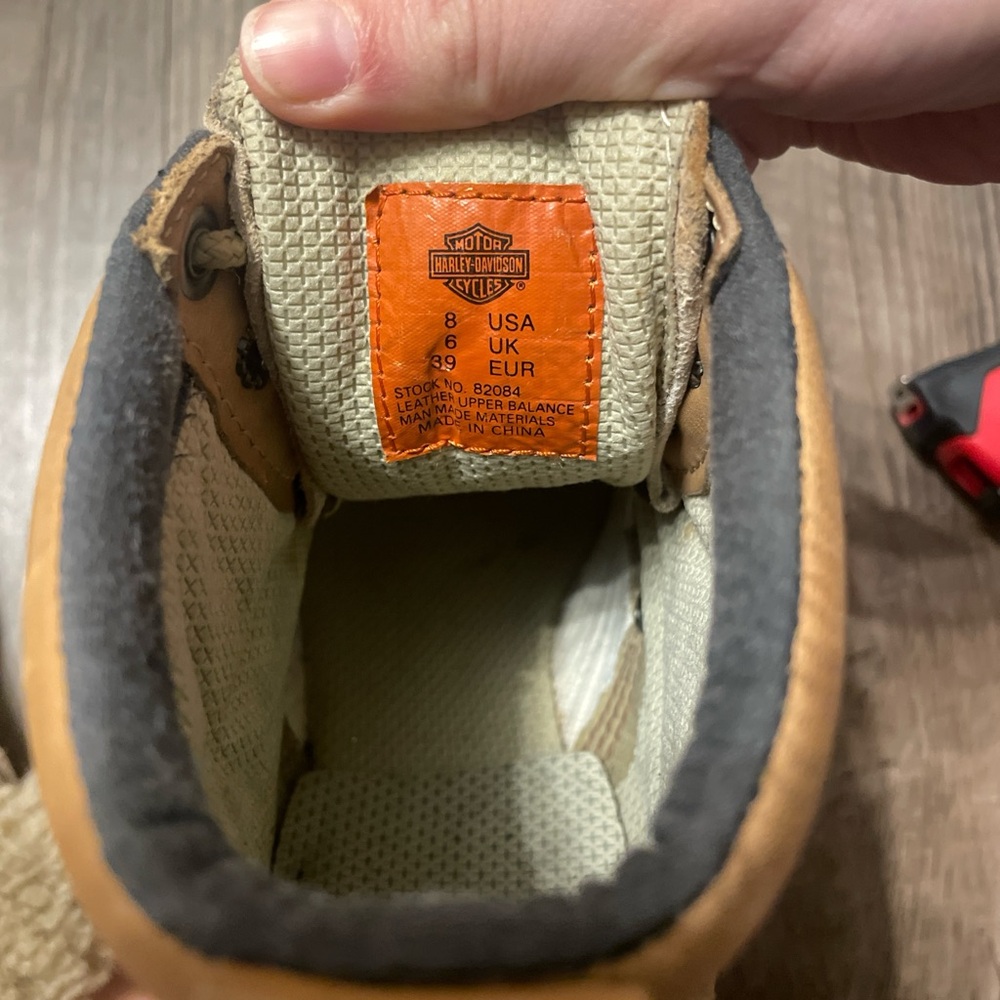 Harley-Davidson Tan Motorcycle Leather Boots - Picture 4 of 7
